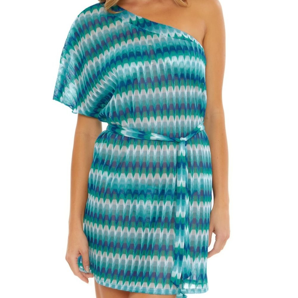 NWT Trina Turk Moonray Asymmetrical Tunic Cover up Dress Small S